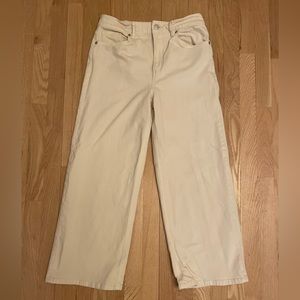 Loft Cream Wide Leg Jean